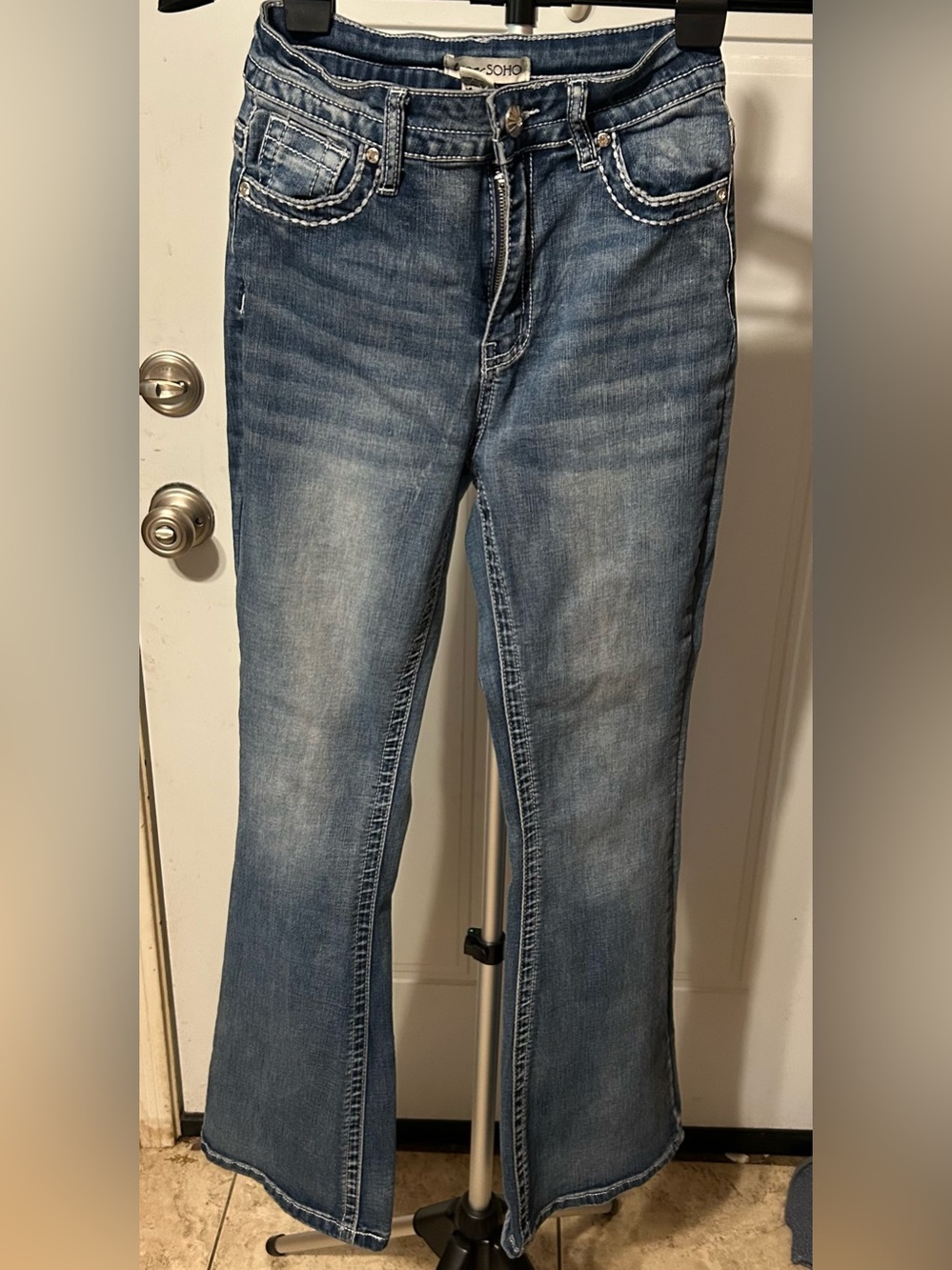 Soho Women’s Light Blue Washed Denim Jeans